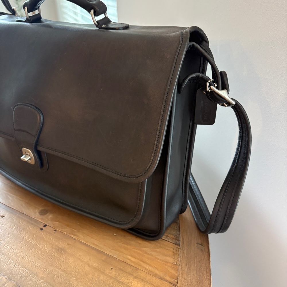 Coach, vintage metropolitan briefcase smooth leather black excellent condition - Picture 5 of 16